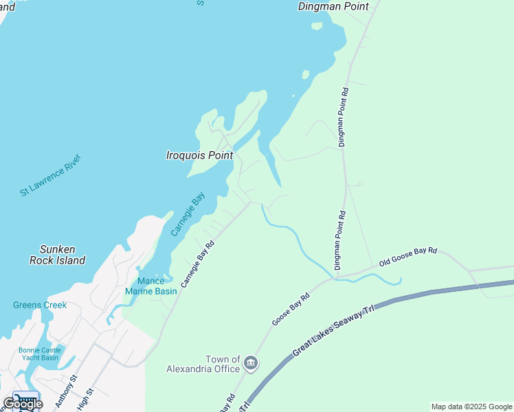 map of restaurants, bars, coffee shops, grocery stores, and more near 23720 Pines Park Drive in Alexandria Bay