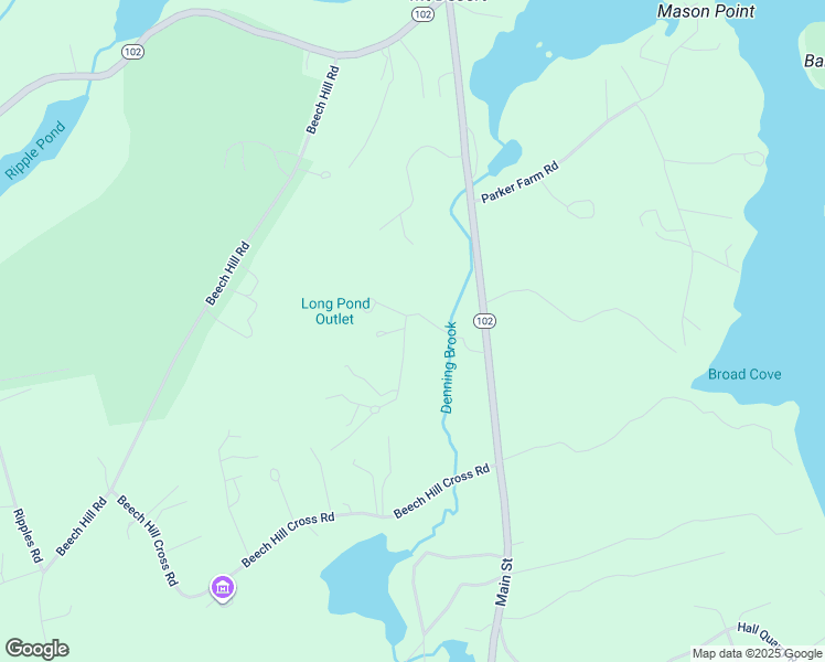 map of restaurants, bars, coffee shops, grocery stores, and more near 22 Denning Brook Road in Mount Desert