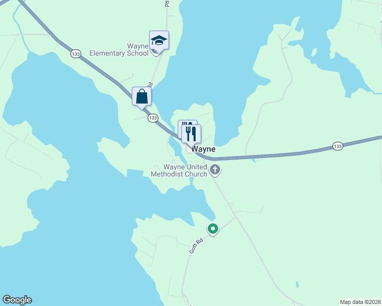 map of restaurants, bars, coffee shops, grocery stores, and more near in Wayne