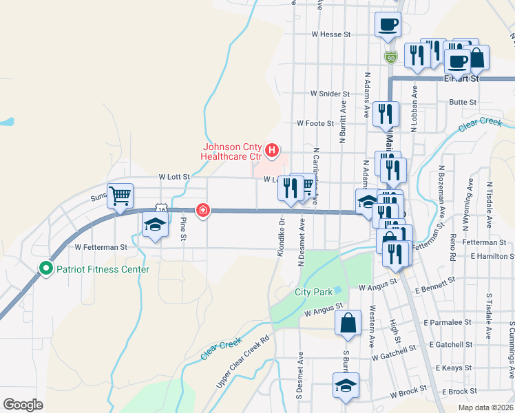map of restaurants, bars, coffee shops, grocery stores, and more near in Buffalo