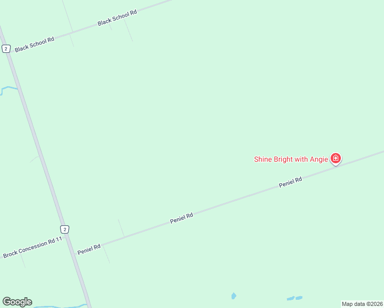 map of restaurants, bars, coffee shops, grocery stores, and more near Peniel Road in Kawartha Lakes