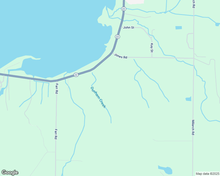 map of restaurants, bars, coffee shops, grocery stores, and more near 5307 Crescent Beach Road in Onekama