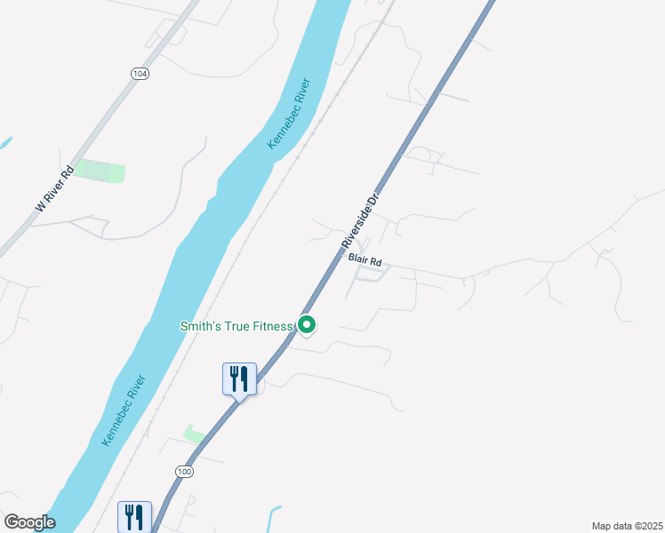 map of restaurants, bars, coffee shops, grocery stores, and more near 544 Riverside Drive in Augusta