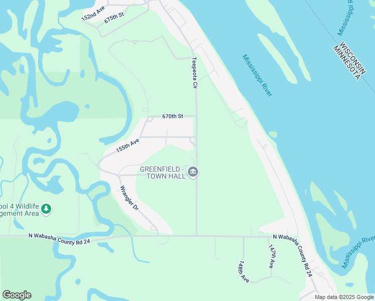 map of restaurants, bars, coffee shops, grocery stores, and more near 66855 County Road 76 in Wabasha