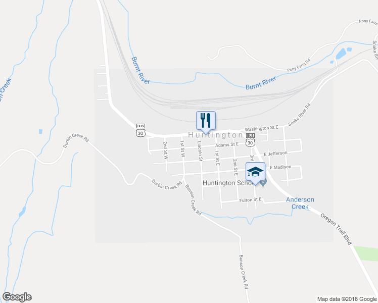 map of restaurants, bars, coffee shops, grocery stores, and more near 90 W Adams St in Huntington