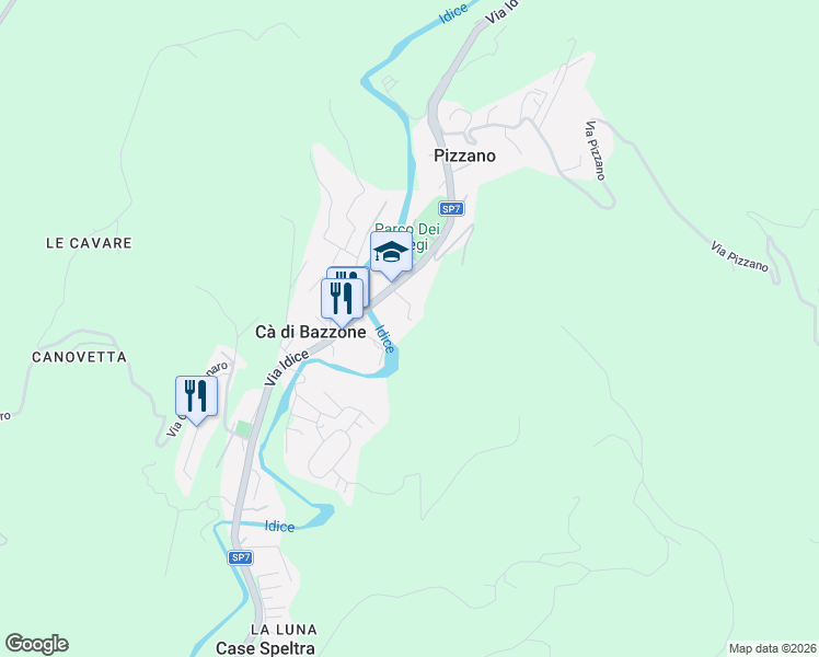 map of restaurants, bars, coffee shops, grocery stores, and more near 47 2 Via Idice in Monterenzio