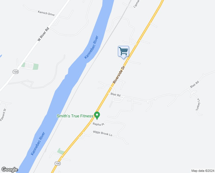 map of restaurants, bars, coffee shops, grocery stores, and more near 544 Riverside Drive in Augusta