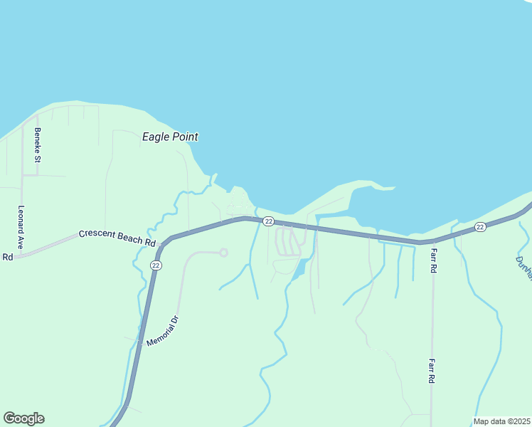 map of restaurants, bars, coffee shops, grocery stores, and more near 4472 Crescent Beach Road in Onekama