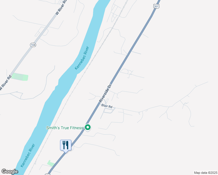 map of restaurants, bars, coffee shops, grocery stores, and more near 585 Riverside Drive in Augusta