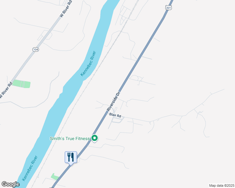 map of restaurants, bars, coffee shops, grocery stores, and more near 585 Riverside Drive in Augusta