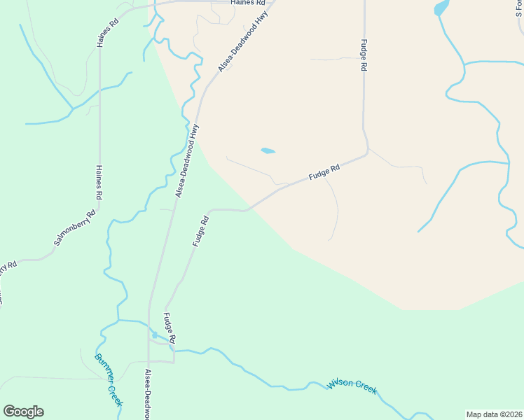 map of restaurants, bars, coffee shops, grocery stores, and more near 26578-26596 Fudge Road in Alsea