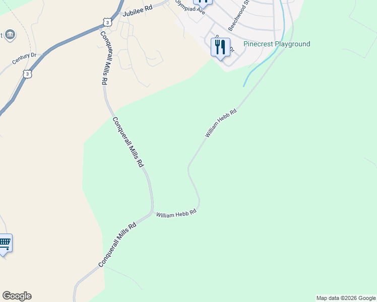 map of restaurants, bars, coffee shops, grocery stores, and more near 773 William Hebb Road in Hebbville