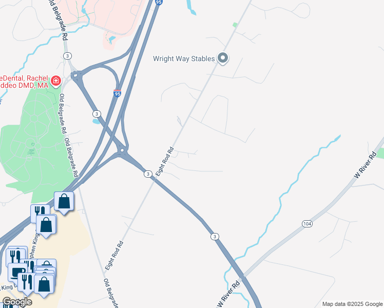 map of restaurants, bars, coffee shops, grocery stores, and more near 18 McCray Lane in Augusta