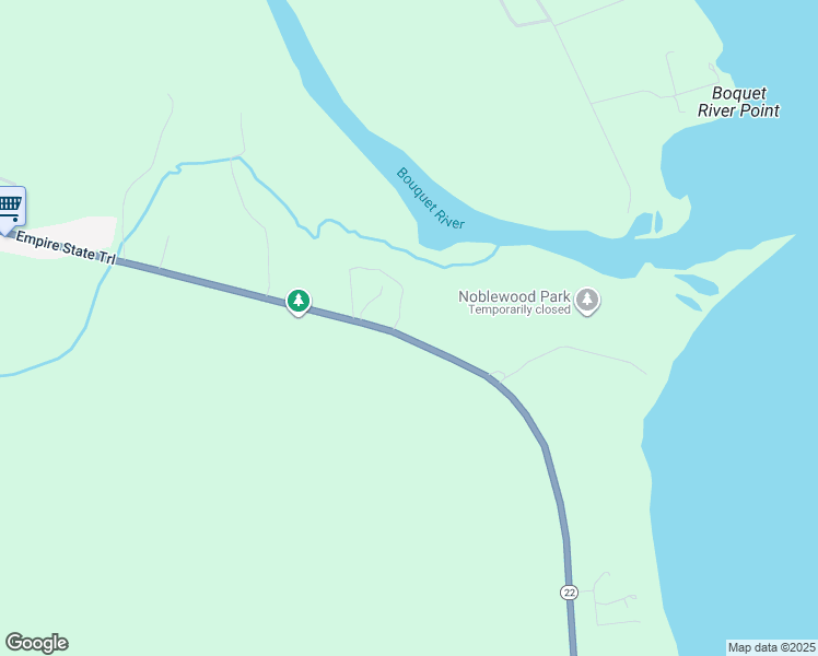 map of restaurants, bars, coffee shops, grocery stores, and more near 3442 Essex - Charlotte Ferry in Willsboro