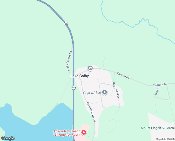 map of restaurants, bars, coffee shops, grocery stores, and more near 1 Clarks Road in Saranac Lake