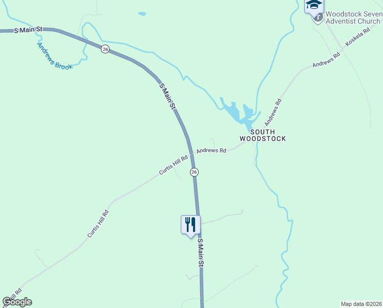 map of restaurants, bars, coffee shops, grocery stores, and more near 4 Andrews Hill Road in Woodstock