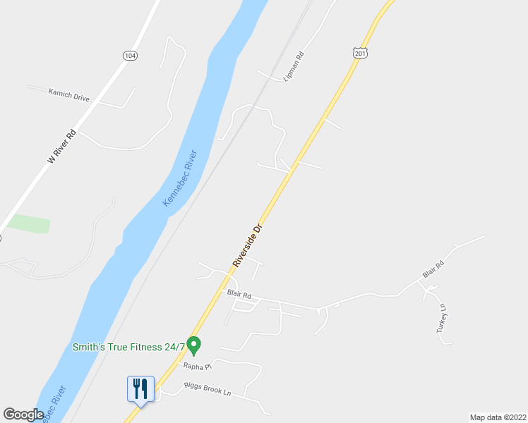 map of restaurants, bars, coffee shops, grocery stores, and more near 600 Riverside Drive in Augusta