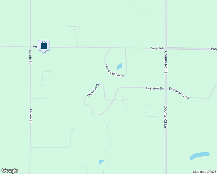 map of restaurants, bars, coffee shops, grocery stores, and more near W3973 Highview Drive in Appleton