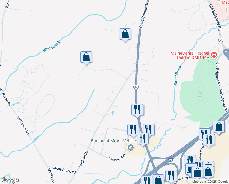 map of restaurants, bars, coffee shops, grocery stores, and more near 630 Leighton Road in Augusta