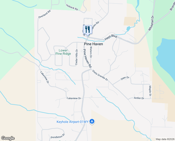 map of restaurants, bars, coffee shops, grocery stores, and more near Pine Haven Road in Pine Haven