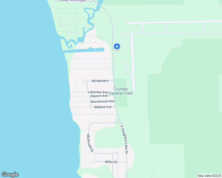 map of restaurants, bars, coffee shops, grocery stores, and more near 4913-4931 East Houghton Lake Drive in Houghton Lake