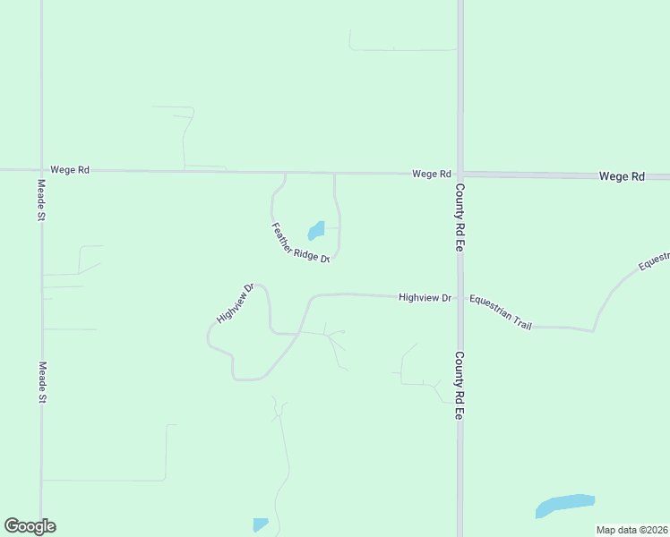 map of restaurants, bars, coffee shops, grocery stores, and more near N3223 Feather Ridge Drive in Appleton