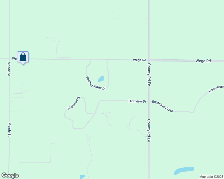 map of restaurants, bars, coffee shops, grocery stores, and more near N3228 Feather Ridge Dr in Appleton