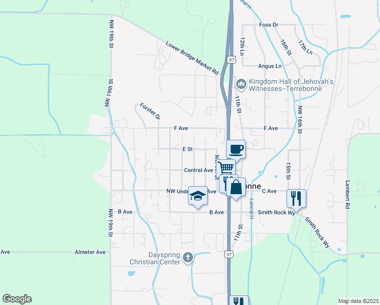 map of restaurants, bars, coffee shops, grocery stores, and more near 8657 NW 7th St in Terrebonne