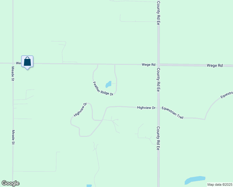 map of restaurants, bars, coffee shops, grocery stores, and more near N3228 Feather Ridge Drive in Appleton