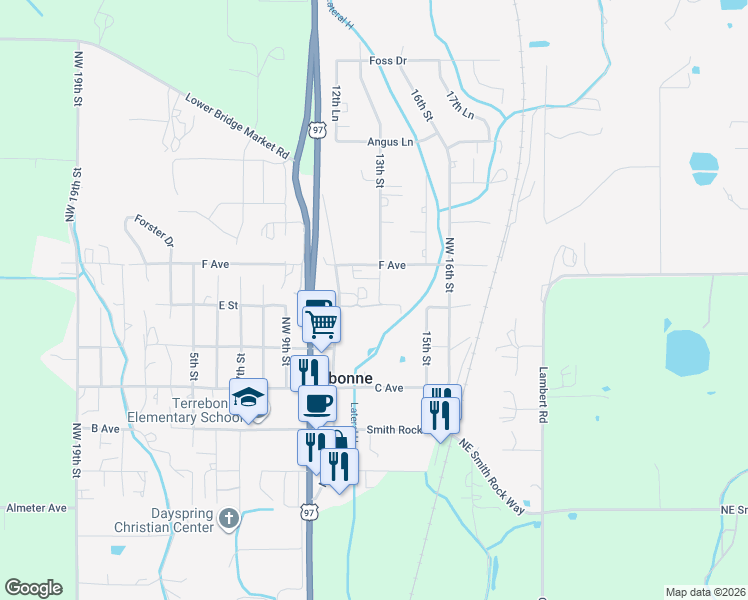 map of restaurants, bars, coffee shops, grocery stores, and more near 8755 13th Street in Terrebonne