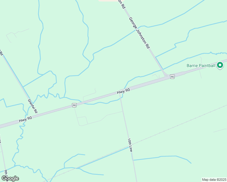 map of restaurants, bars, coffee shops, grocery stores, and more near 4782 County Road 90 in Barrie