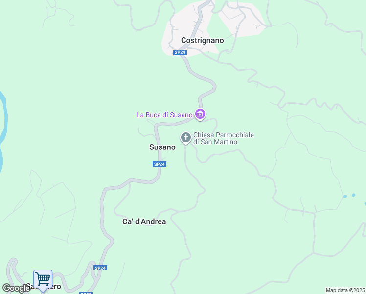 map of restaurants, bars, coffee shops, grocery stores, and more near 7 Via La Fontana in Susano
