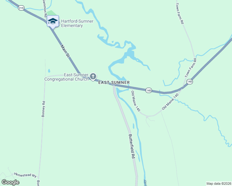 map of restaurants, bars, coffee shops, grocery stores, and more near 37 Butterfield Road in Sumner