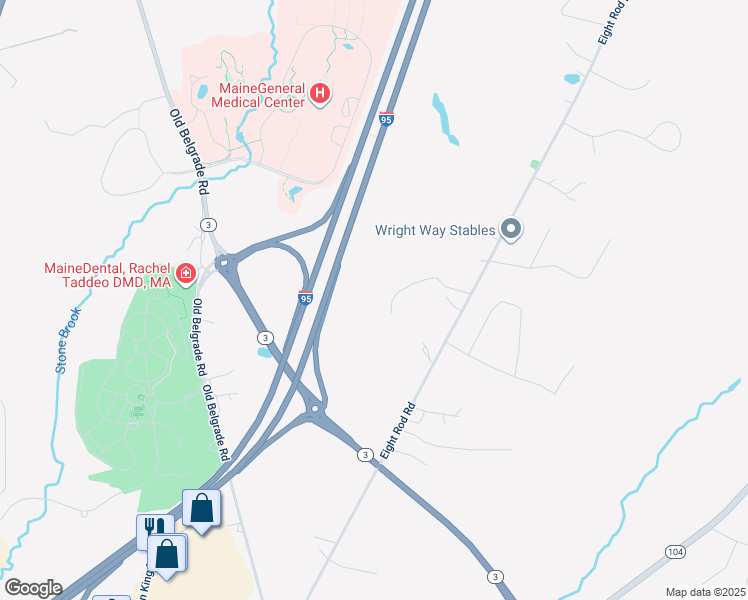 map of restaurants, bars, coffee shops, grocery stores, and more near 10 Dumas Drive in Augusta