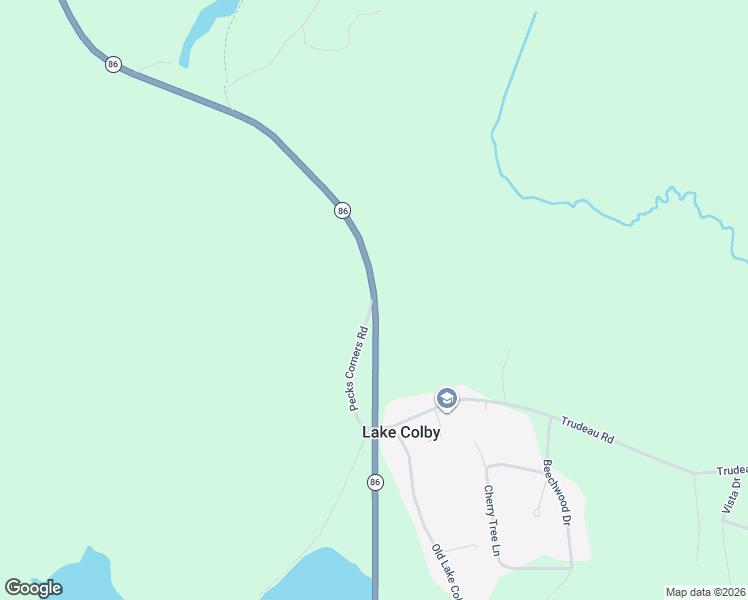 map of restaurants, bars, coffee shops, grocery stores, and more near Highway 86 in Saranac Lake