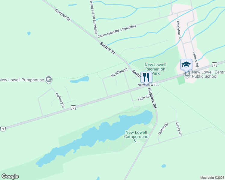 map of restaurants, bars, coffee shops, grocery stores, and more near 14 Pineway Court in Clearview