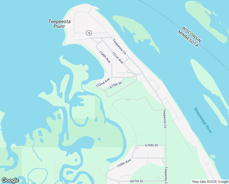 map of restaurants, bars, coffee shops, grocery stores, and more near 67457 152nd Avenue in Wabasha