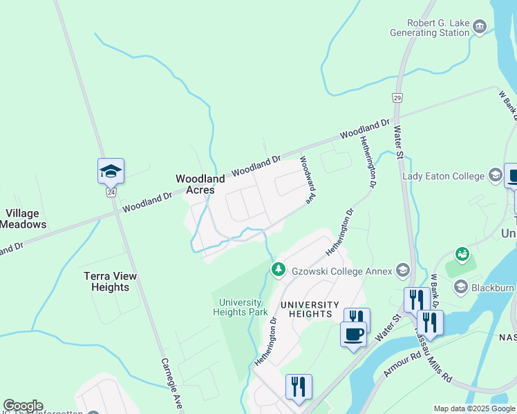 map of restaurants, bars, coffee shops, grocery stores, and more near in Peterborough