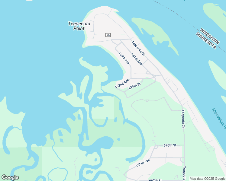 map of restaurants, bars, coffee shops, grocery stores, and more near 67519 152nd Avenue in Wabasha