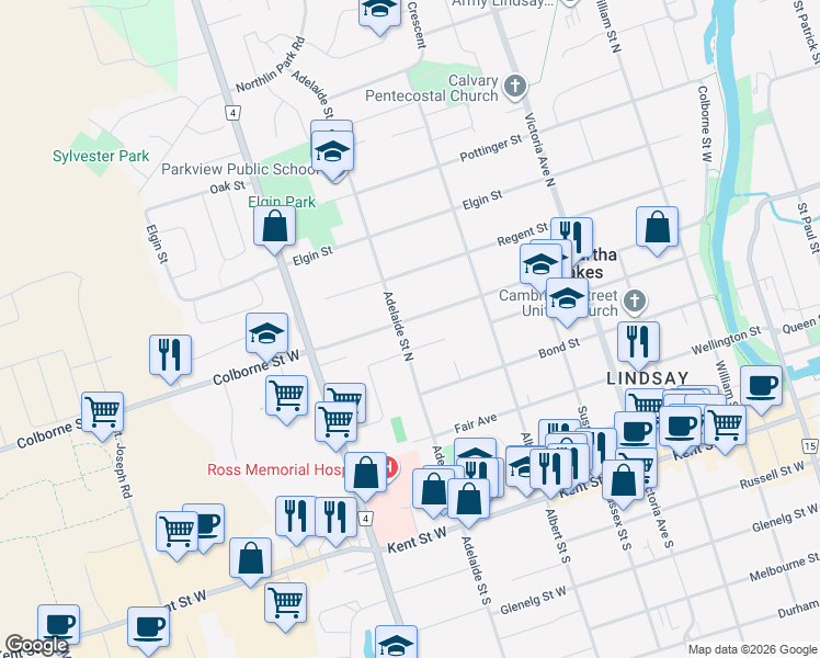 107 Colborne Street West, Kawartha Lakes ON Walk Score