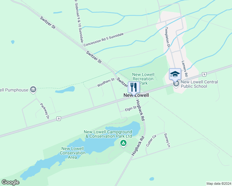 map of restaurants, bars, coffee shops, grocery stores, and more near 9 Clarendon Street in Simcoe County