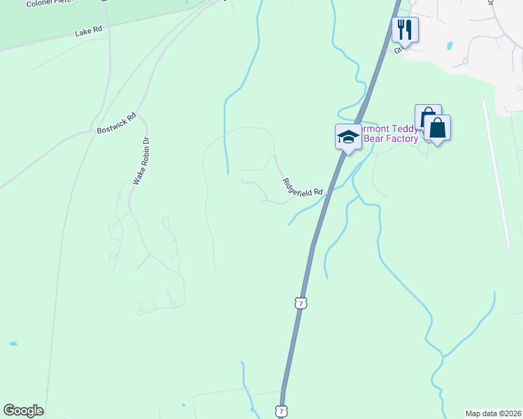 map of restaurants, bars, coffee shops, grocery stores, and more near 139 Southridge Road in Shelburne