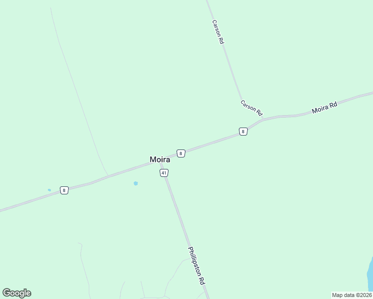 map of restaurants, bars, coffee shops, grocery stores, and more near 1299 Moira Road in Roslin