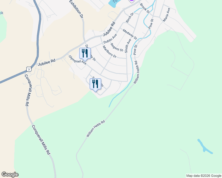 map of restaurants, bars, coffee shops, grocery stores, and more near 140 Pinecrest Boulevard in Bridgewater