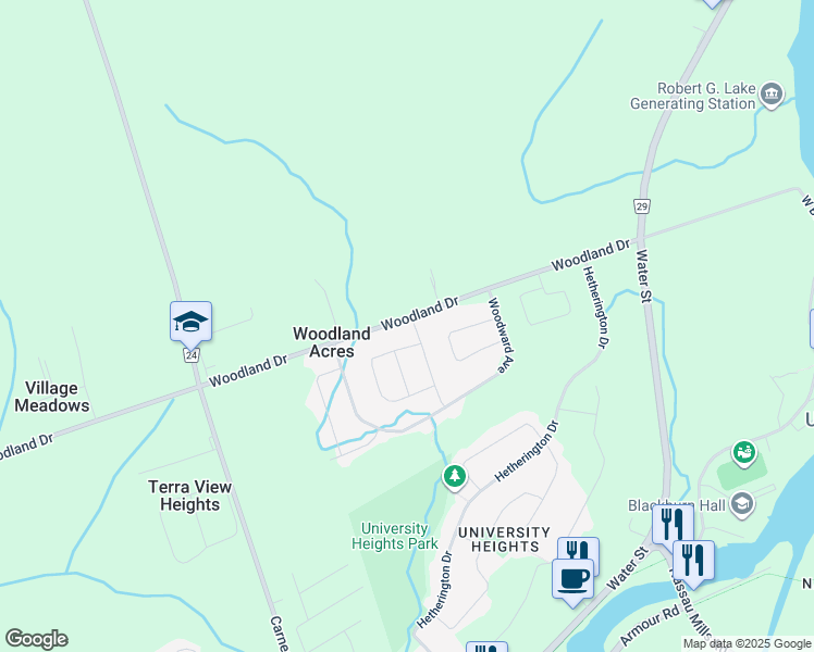 map of restaurants, bars, coffee shops, grocery stores, and more near 323 Lindan Avenue in Peterborough