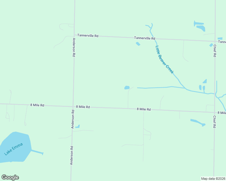 map of restaurants, bars, coffee shops, grocery stores, and more near 9270 8 Mile Road in Kaleva