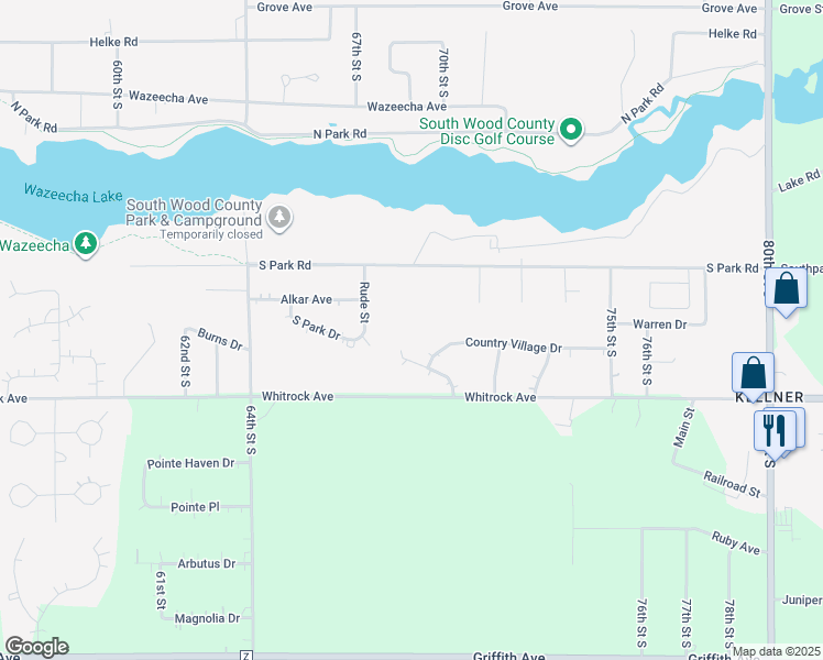 map of restaurants, bars, coffee shops, grocery stores, and more near 3821 71st Court in Wisconsin Rapids
