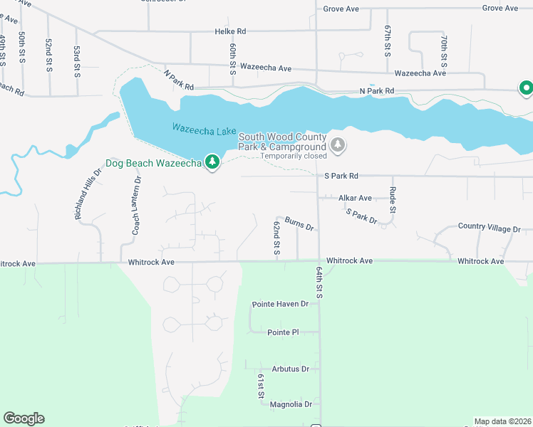map of restaurants, bars, coffee shops, grocery stores, and more near 3721 Estates Drive in Wisconsin Rapids