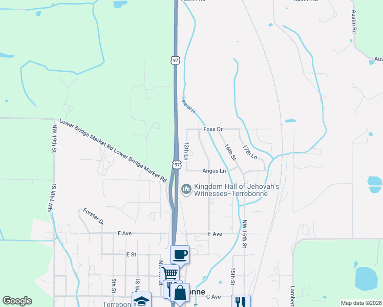 map of restaurants, bars, coffee shops, grocery stores, and more near 9350 12th Ln in Terrebonne