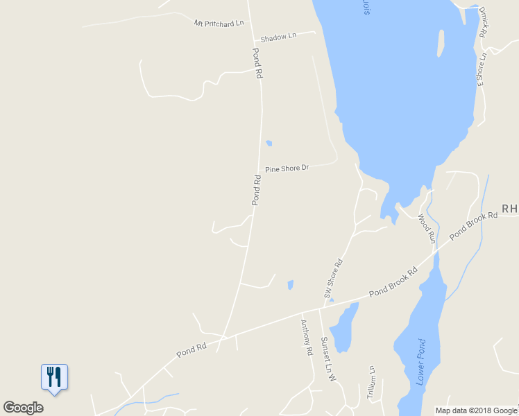 map of restaurants, bars, coffee shops, grocery stores, and more near 1544 Pond Road in Hinesburg